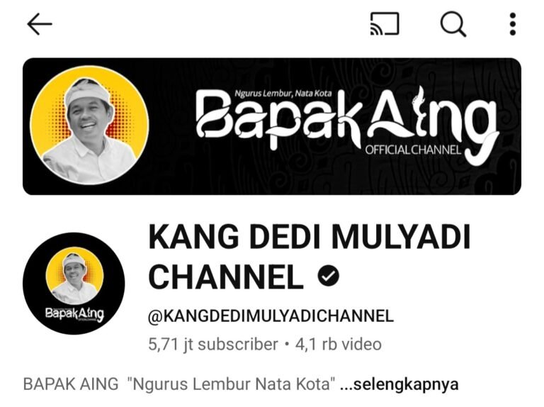 Mengintip Pendapatan Dedi Mulyadi dari Youtobe