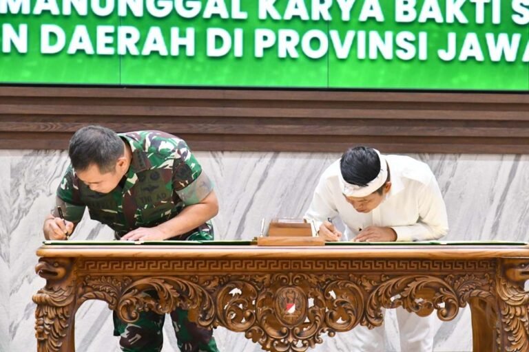 Pemprov Jabar – TNI AD Tandatangani Kerja Sama Manunggal Karya Bakti
