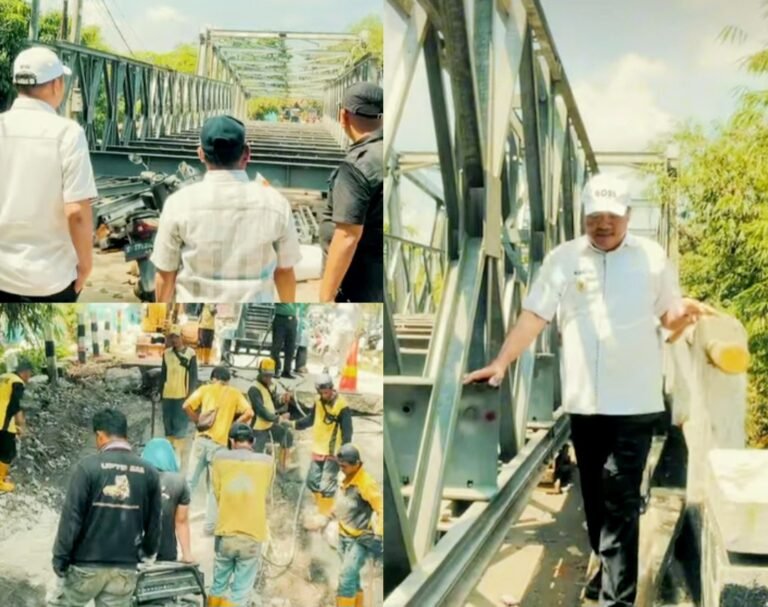 Tinjau Bailey Jembatan Cicangor, Wabup Maslani : Mudah-mudahan Sebelum Lebaran Sudah Bisa Dilewati, meskipun…”