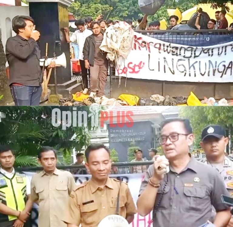 Demo Kantor DLHK, Mahasiswa Tuntut Sanksi Pembuangan Limbah Medis di Karangligar