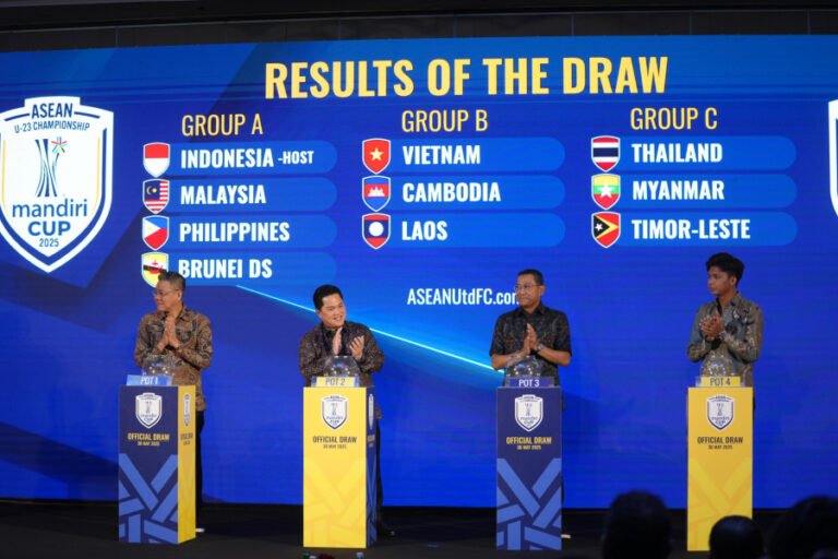 Indonesia Tergabung di Grup A ASEAN U-23 Championship Mandiri Cup 2025