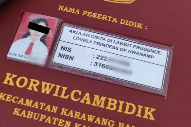 Heboh Nama Siswi di Karawang, ‘Akulah Cinta Di Langit Prudence Lovely Princess Of Awanamp’