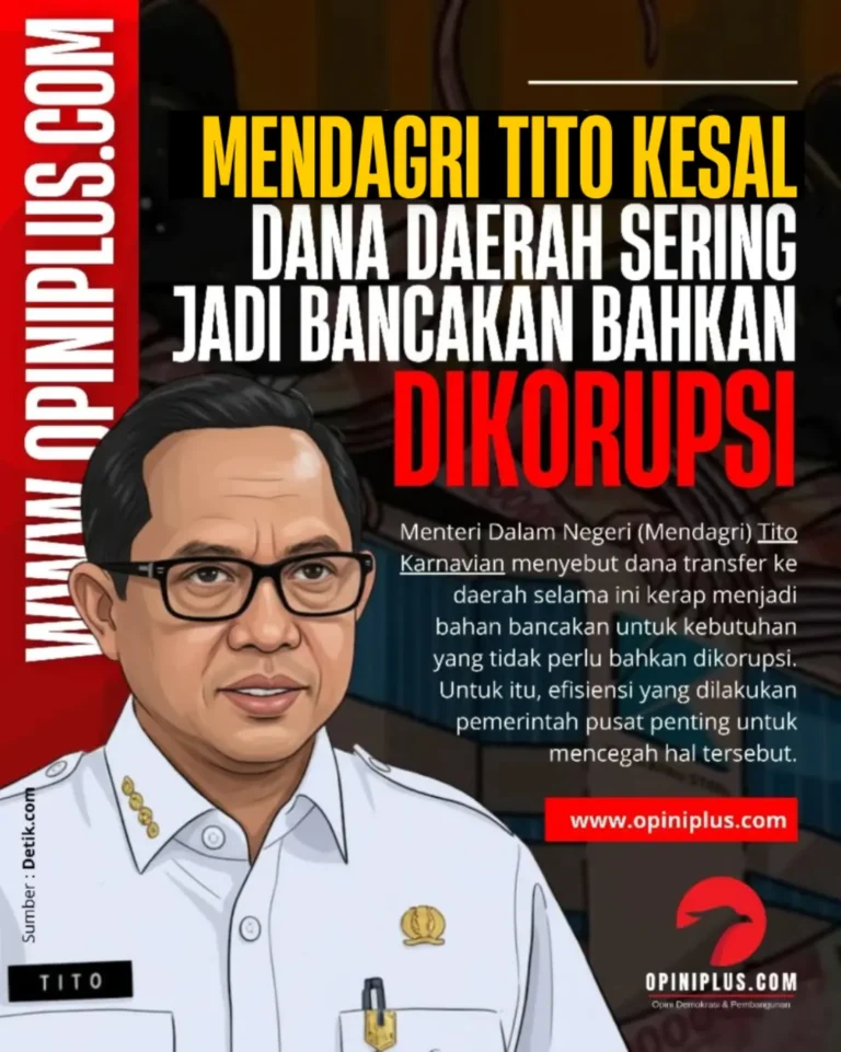 Mendagri Tito Kesal Dana Daerah Sering Jadi Bancakan Bahkan Dikorupsi