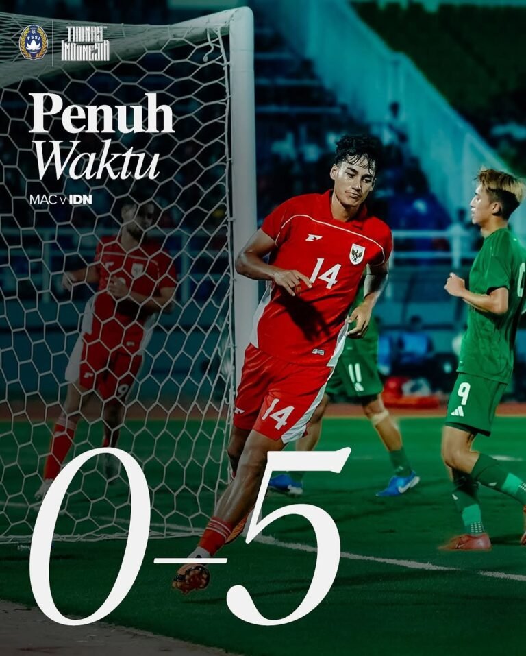 Kalahkan Makau 5-0, Lawan KorSel Jadi Penentu Timnas U-23 Masuk Piala Asia 2026
