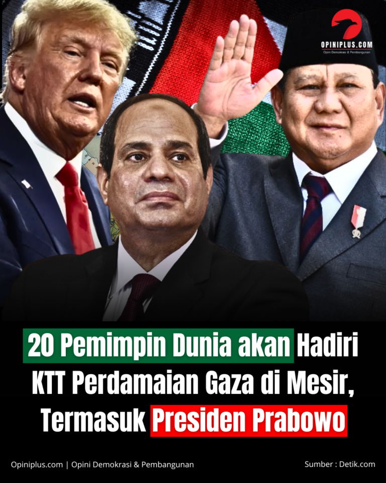 20 Pemimpin Dunia Hadiri KTT Perdamaian Gaza di Mesir, Termasuk Presiden Prabowo