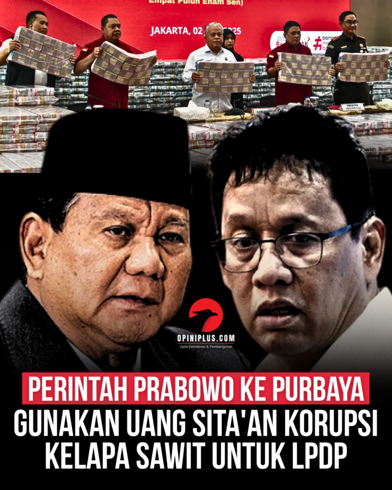 Perintah Prabowo Purbaya, Gunakan Uang Sita’an Korupsi Kelapa Sawit untuk LPDP