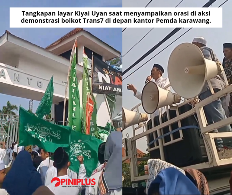 Jaga Martabat Kiyai, Santri dan Pesantren, Demo Boikot Trans7 Menggema di Karawang