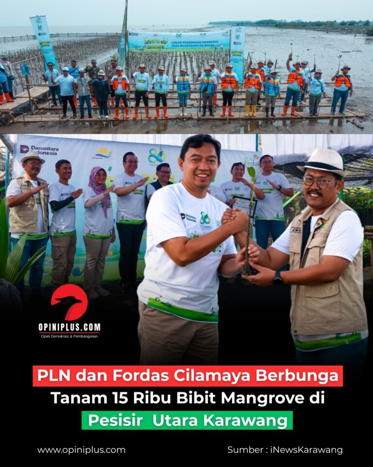 PLN dan Fordas Cilamaya Berbunga Tanam 15 Ribu Bibit Mangrove di Pesisir Utara Karawang