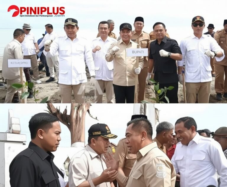 Gerindra Karawang Tanam Ribuan Bibit Mangrove di Pesisir Pantai Cemarajaya