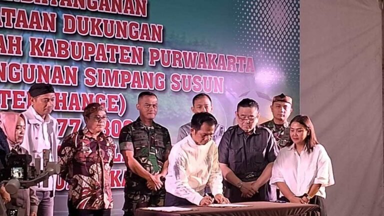 Pemkab Purwakarta – PT. MPS Tandatangani Kerja Sama Pembangunan Simpang Susun Campaka Tol Cipali