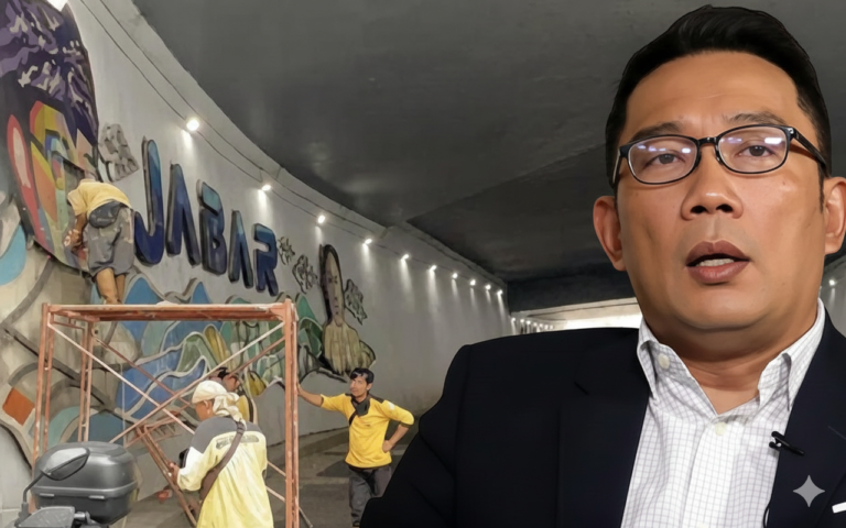 Wajah Ridwan Kamil di Undepass Dewi Sartika – Kota Depok Dicopot