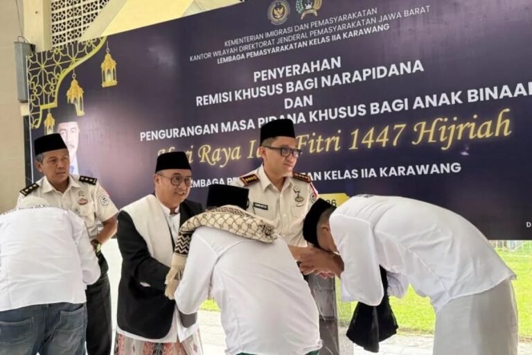 855 Warga Binaan Lapas Karawang Dapat Remisi Lebaran, 3 Orang Bebas