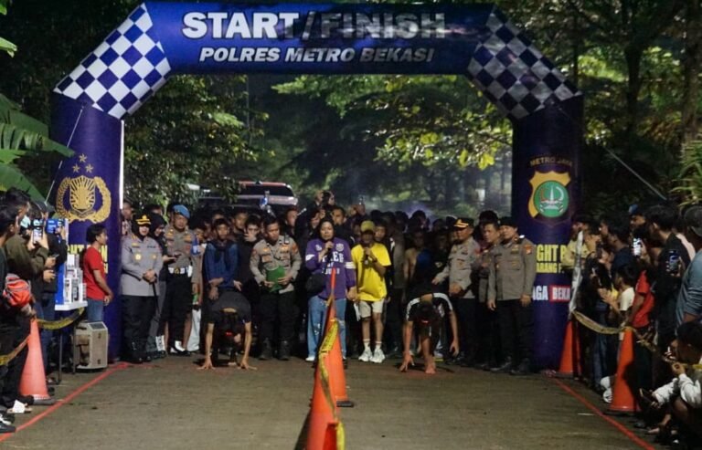 Polres Metro Bekasi Gelar Night Run Cikarang Presisi