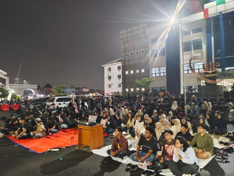 Mahasiswa UBP Nobar dan Diskusi Film Pesta Babi, Soroti Persoalan Tambak Rakyat di Karawang Utara