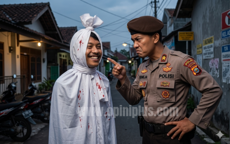 Hoaks Teror Pocong, Polisi Ungkap Hanya Cosplay Pengamen