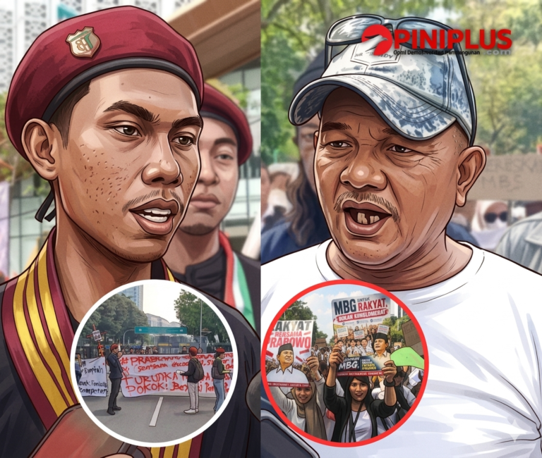 Dua Aksi Unjuk Rasa Berbeda di Jakarta, Mahasiswa Kritik Prabowo-Gibran, Massa Orang Tua Dukung MBG Dilanjutkan