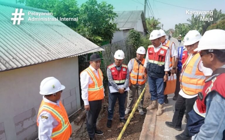 Bupati Karawang Tinjau Pekerjaan Peningkatan Jalan Ciranggon – Kutagandok