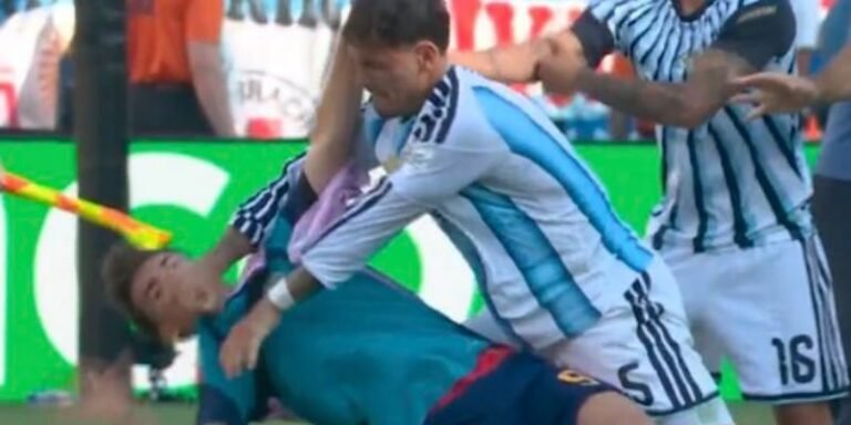 Momen Panas Selebrasi Spanyol Juara Berujung 2 Kartu Merah Pemain Argentina