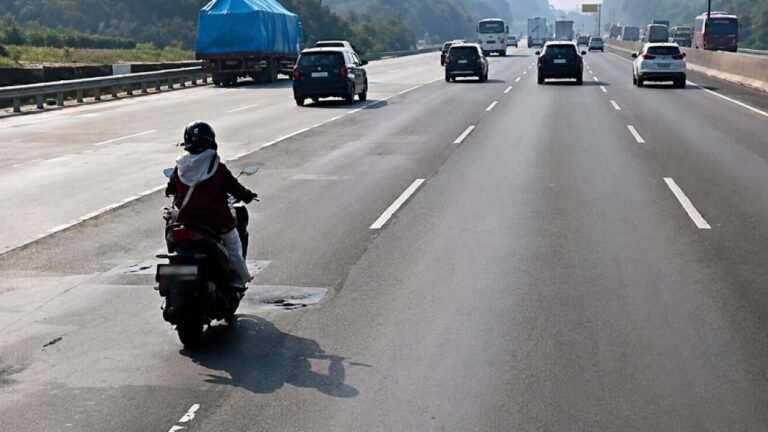 Heboh dan Kocak! Ngikutin Google Maps, Pemotor Emak-emak Santai Masuk Tol Jakarta-Cikampek