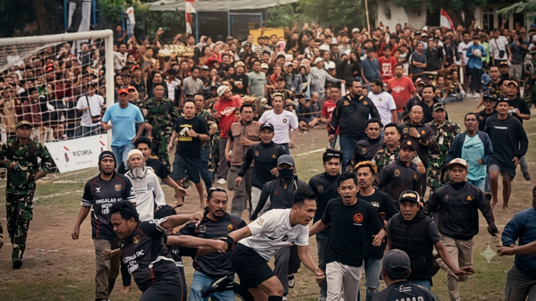 Liga Tarkam di Purbalingga Ricuh, Wasit Bonyok Dikeroyok Suporter