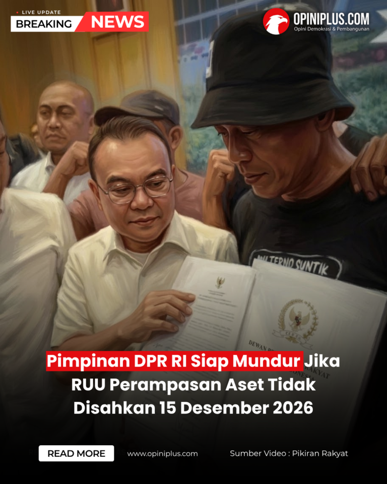 Pimpinan DPR RI Siap Mundur Jika RUU Perampasan Aset Tidak Disahkan 15 Desember 2026