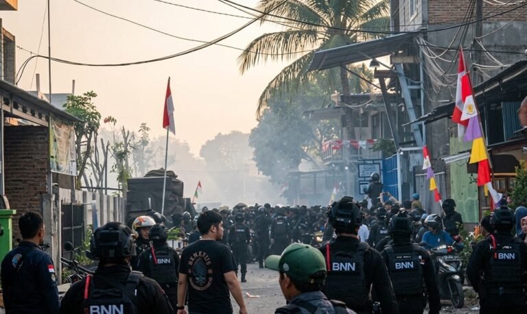 BNN Gerebek Kampung Bahari, Warga Melawan Lempar Batu hingga Petasan