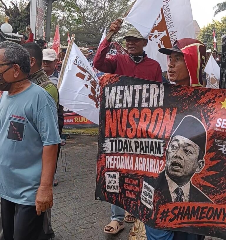 SEPETAK Tuntut Nusron Wahid Dicopot, Desak Sahkan RUU Reforma Agraria